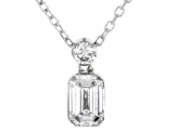 White Lab-Grown Floating Diamond G VS2 10K White Gold Necklace 0.55ctw
