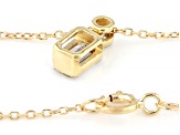 White Lab-Grown Floating Diamond G VS2 10K Yellow Gold Necklace 0.55ctw