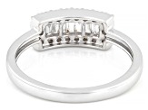 White Lab-Grown Diamond F-G SI Rhodium Over Sterling Silver Band Ring 0.33ctw