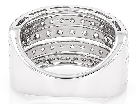 White Lab-Grown Diamond F-G SI Rhodium Over Sterling Silver Ring 2.00ctw