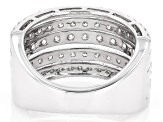 White Lab-Grown Diamond F-G SI Rhodium Over Sterling Silver Ring 2.00ctw