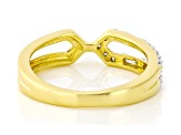 White Lab-Grown Diamond F-G SI 14K Yellow Gold Over Sterling Silver Ring 0.25ctw