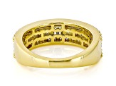 White Lab-Grown Diamond F-G SI 14K Yellow Gold Over Sterling Silver Band Ring 1.00ctw
