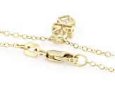 White Lab-Grown Diamond F SI2 10k Yellow Gold Necklace 0.25ctw