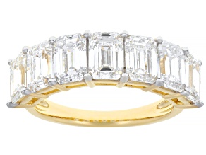 White Lab-Grown Diamond H SI1 14k Yellow Gold Band Ring 5.00ctw