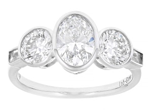 White Lab-Grown Diamond H SI1 14k White Gold Ring 2.50ctw