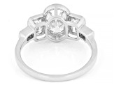 White Lab-Grown Diamond H SI1 14k White Gold Bezel Ring 2.50ctw