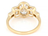 White Lab-Grown Diamond H SI1 14k Yellow Gold Bezel Ring 2.50ctw