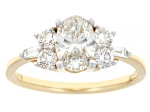 White Lab-Grown Diamond H SI1 14k Yellow Gold Cluster Ring 1.50ctw