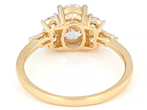 White Lab-Grown Diamond H SI1 14k Yellow Gold Cluster Ring 1.50ctw