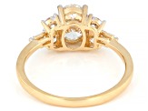 White Lab-Grown Diamond H SI1 14k Yellow Gold Cluster Ring 1.50ctw
