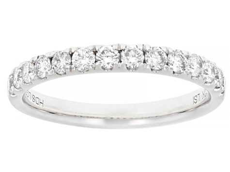 White Lab-Grown Diamond G-H SI2 10K White Gold Cluster Ring With Matching Bands 4.00ctw