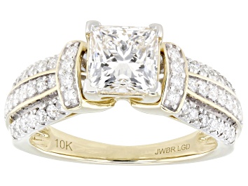 Picture of White Lab-Grown Diamond H SI 10K Yellow Gold Ring 2.00ctw