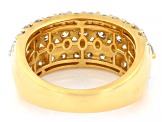 White Lab-Grown Diamond G-H VS 18K Yellow Gold Over Sterling Silver Ring 2.00ctw