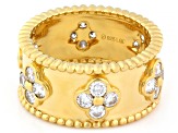 White Lab-Grown Diamond G-H VS 18K Yellow Gold Over Sterling Silver Ring 1.55ctw