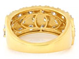 White Lab-Grown Diamond G-H VS 18K Yellow Gold Over Sterling Silver Ring 2.25ctw