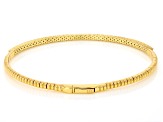 White Lab-Grown Diamond H SI 14K Yellow Gold Over Sterling Silver Flex Bangle Bracelet 1.00ctw