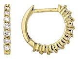 White Lab-Grown Diamond H SI 14K Yellow Gold Over Sterling Silver Set of 2 Hoop Earrings 1.55ctw