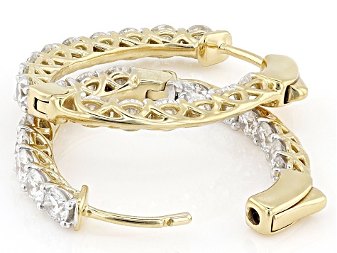 White Lab-Grown Diamond H SI 14K Yellow Gold Over Sterling Silver