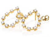 White Lab-Grown Diamond H SI 14K Yellow Gold Over Sterling Silver Drop Earrings 1.60ctw