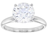 Round White Lab-Grown Diamond G-H SI1 14K White Gold Solitaire Ring 3.00ct