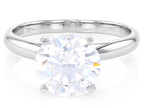 Round White Lab-Grown Diamond G-H SI1 14K White Gold Solitaire Ring 3.00ct