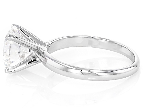 Round White Lab-Grown Diamond G-H SI1 14K White Gold Solitaire Ring 3.00ct