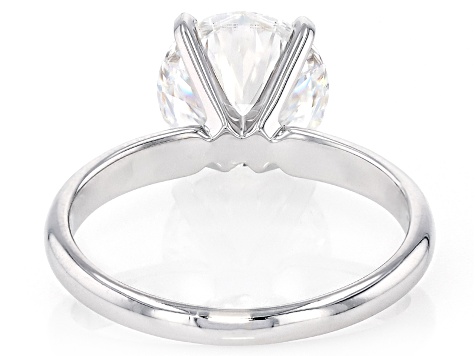 Round White Lab-Grown Diamond G-H SI1 14K White Gold Solitaire Ring 3.00ct