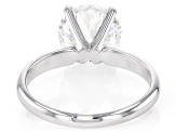 Round White Lab-Grown Diamond G-H SI1 14K White Gold Solitaire Ring 3.00ct