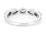 Marquise White Lab-Grown Diamond H SI1 10K White Gold Band Ring 0.50ctw