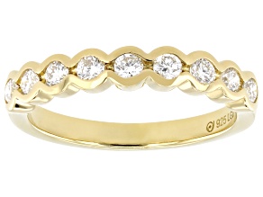 Lab-Grown Diamond G-H VS 18K Yellow Gold Over Sterling Silver Band Ring 0.45ctw