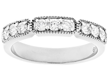 White Lab-Grown Diamond 14k Yellow Gold Over Sterling Silver Band Ring 1.00ctw