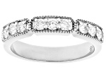 Lab-Grown Diamond G-H VS Rhodium Over Sterling Silver Band Ring 0.50ctw