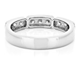 Lab-Grown Diamond G-H VS Rhodium Over Sterling Silver Band Ring 0.50ctw