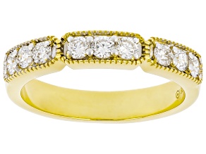 Lab-Grown Diamond G-H VS 14K Yellow Gold Over Sterling Silver Band Ring 0.50ctw