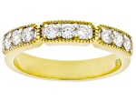 Lab-Grown Diamond G-H VS 14K Yellow Gold Over Sterling Silver Band Ring 0.50ctw