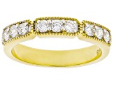 Lab-Grown Diamond G-H VS 14K Yellow Gold Over Sterling Silver Band Ring 0.50ctw