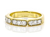 Lab-Grown Diamond G-H VS 14K Yellow Gold Over Sterling Silver Band Ring 0.50ctw