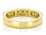 Lab-Grown Diamond G-H VS 14K Yellow Gold Over Sterling Silver Band Ring 0.50ctw