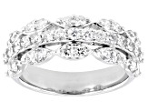 Lab-Grown Diamond G-H VS Rhodium Over Sterling Silver Band Ring 1.00ctw