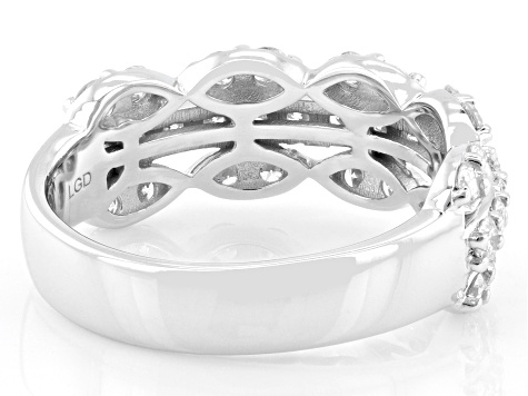 Lab-Grown Diamond G-H VS Rhodium Over Sterling Silver Band Ring 1.00ctw