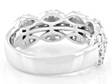 Lab-Grown Diamond G-H VS Rhodium Over Sterling Silver Band Ring 1.00ctw