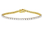 White Lab-Grown Diamond H SI 14K Yellow Gold Over Sterling Silver Tennis Bracelet 5.00ctw