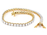 White Lab-Grown Diamond H SI 14K Yellow Gold Over Sterling Silver Tennis Bracelet 5.00ctw