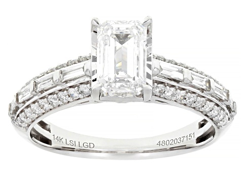 White Lab-Grown Diamond F SI 14K White Gold Ring 1.50ctw