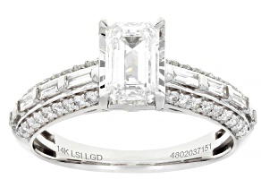 White Lab-Grown Diamond F SI 14K White Gold Ring 1.50ctw