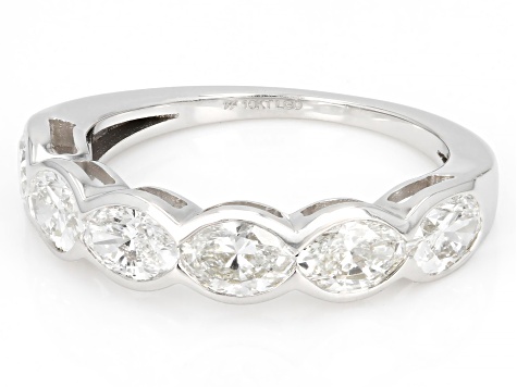 Oval White Lab-Grown Diamond H SI1 10K White Gold Ring 2.00ctw