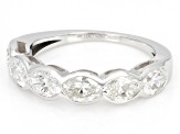 Oval White Lab-Grown Diamond H SI1 10K White Gold Ring 2.00ctw