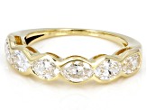 Oval White Lab-Grown Diamond H SI1 10K Yellow Gold Ring 2.00ctw