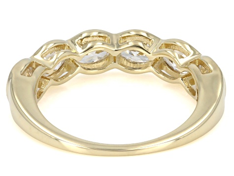Oval White Lab-Grown Diamond H SI1 10K Yellow Gold Ring 2.00ctw
